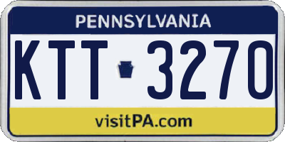 PA license plate KTT3270