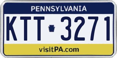 PA license plate KTT3271
