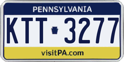 PA license plate KTT3277