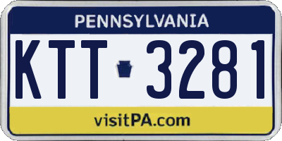 PA license plate KTT3281