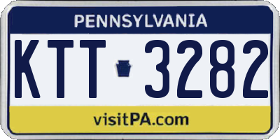 PA license plate KTT3282