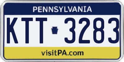 PA license plate KTT3283