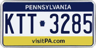 PA license plate KTT3285