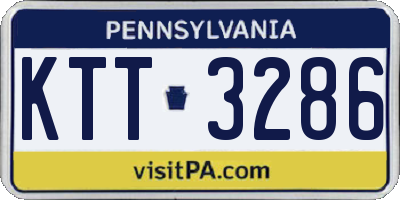 PA license plate KTT3286