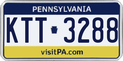 PA license plate KTT3288
