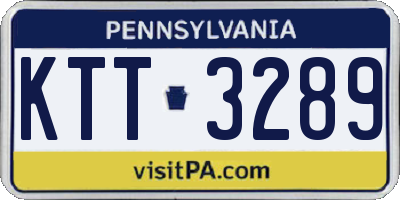 PA license plate KTT3289