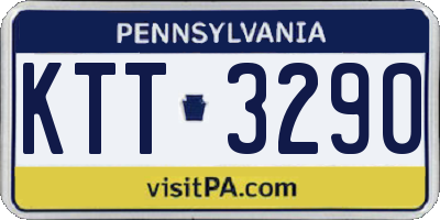 PA license plate KTT3290