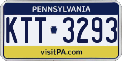 PA license plate KTT3293