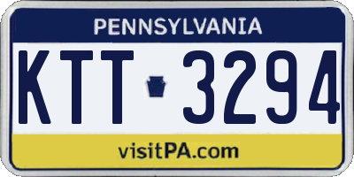 PA license plate KTT3294