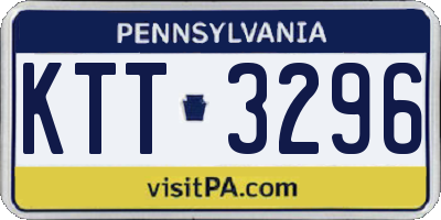 PA license plate KTT3296