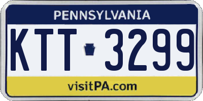 PA license plate KTT3299