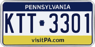 PA license plate KTT3301