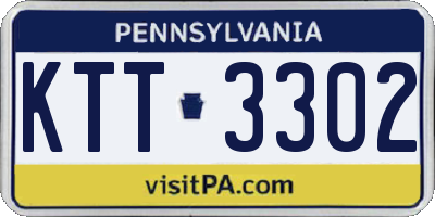 PA license plate KTT3302