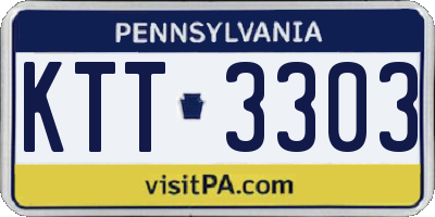 PA license plate KTT3303