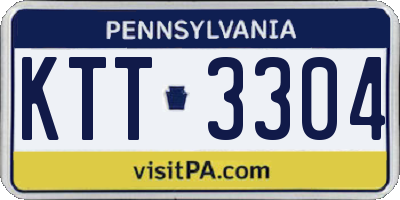 PA license plate KTT3304