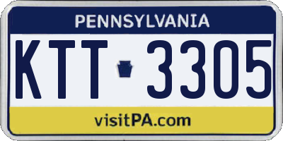 PA license plate KTT3305