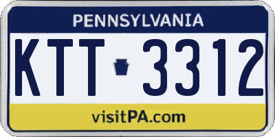 PA license plate KTT3312