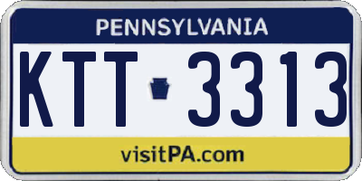 PA license plate KTT3313