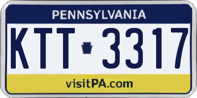 PA license plate KTT3317