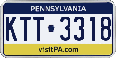 PA license plate KTT3318
