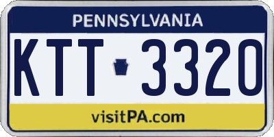 PA license plate KTT3320