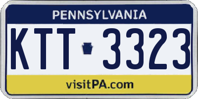 PA license plate KTT3323