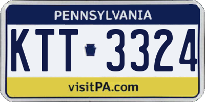 PA license plate KTT3324