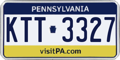 PA license plate KTT3327