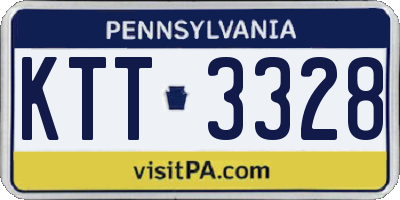 PA license plate KTT3328