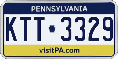 PA license plate KTT3329