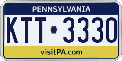 PA license plate KTT3330