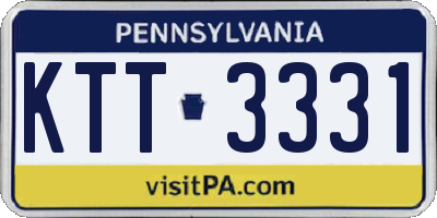 PA license plate KTT3331