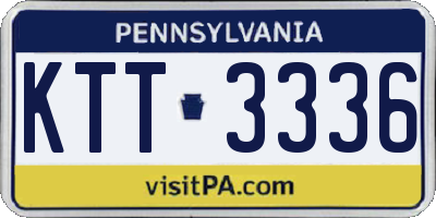 PA license plate KTT3336