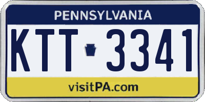 PA license plate KTT3341