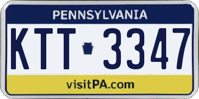 PA license plate KTT3347