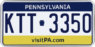 PA license plate KTT3350