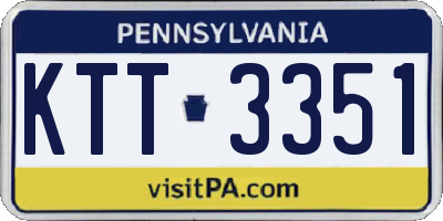 PA license plate KTT3351