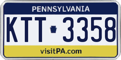 PA license plate KTT3358