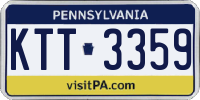 PA license plate KTT3359