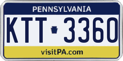 PA license plate KTT3360