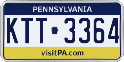PA license plate KTT3364