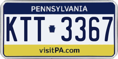 PA license plate KTT3367
