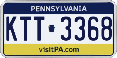 PA license plate KTT3368