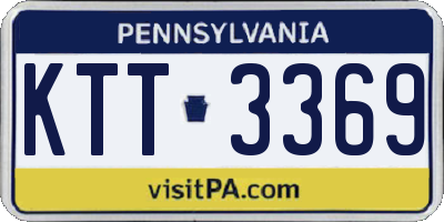 PA license plate KTT3369
