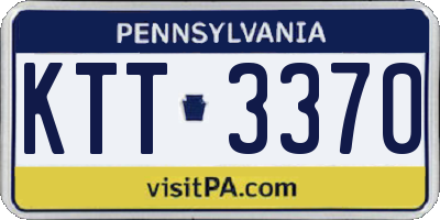 PA license plate KTT3370