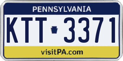 PA license plate KTT3371