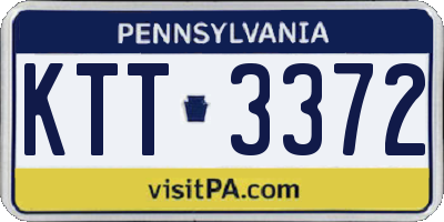 PA license plate KTT3372