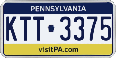 PA license plate KTT3375