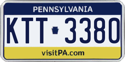 PA license plate KTT3380