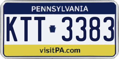 PA license plate KTT3383